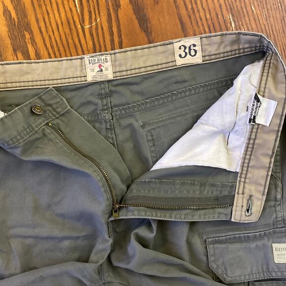 Redhead Cargo Shorts Size 36 Brown and Green Bass Pro Utility Pockets Outdoors - Picture 9 of 15